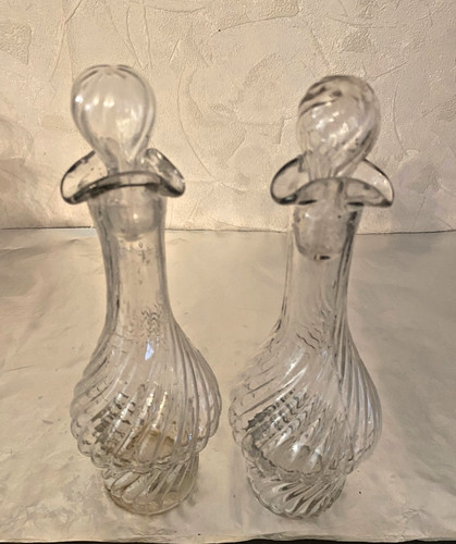 Lot carafes cristal avec - 2,