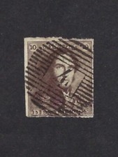 BELGIQUE: Yv 1a brun-rouge, pas de clair ni de fente, filets intacts, Très Beau