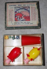 ANTIQUE TOY THE LAUGHING PIG 1958 LEPINE CONTEST 1934 BOARD GAME