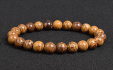 Bracelet de perles Jaspe peau