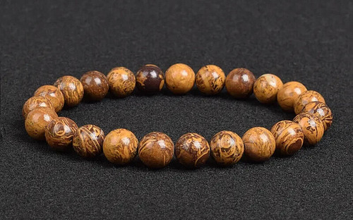Bracelet perles jaspe peau - de,