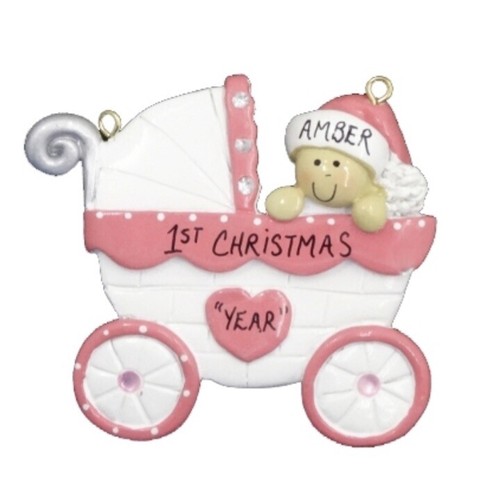 Personalized pink baby - pink, buggy