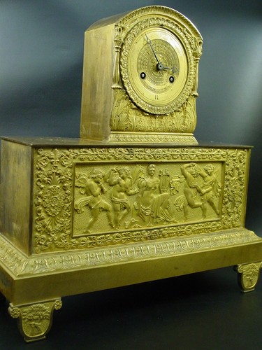 Pendule empire bronze doré - pendule,