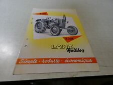 LANZ D 3606 BULLDOG 36 hp tractor brochure brochure in French