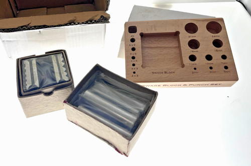 Piece swage block and punch - swage,