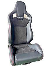 Pair (2) Black Leather & Suede