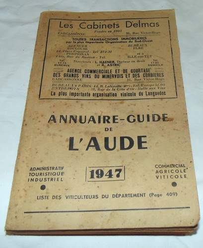 Annuaire guide aude 1947 - annuaire, de