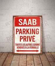 Plaque métal vintage Saab