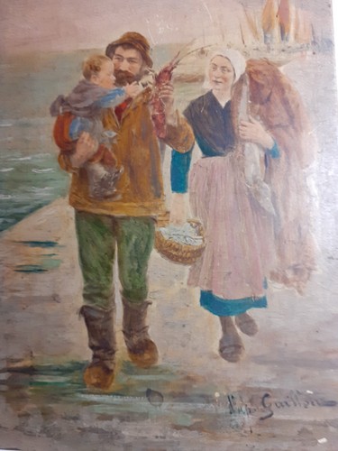Reproduction huile sur panneau - huile,