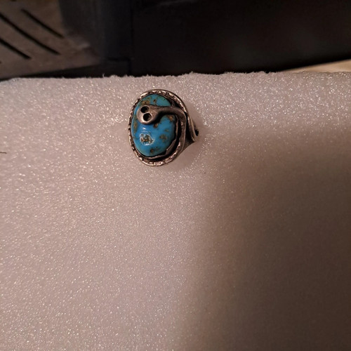 Bague argent massif - , et
