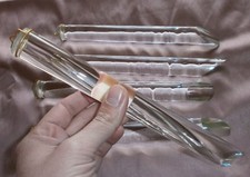 5 à 50  pampilles cylindre / couteau en verre ou cristal pour lustre vintage