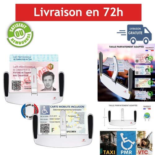 Porte carte pare brise pmr - carte,