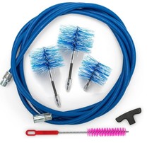 BARETTO - KIT Nettoyage Tubes Poêle Pellets 3/6 M + 3 Brosses 80 100 120 mm