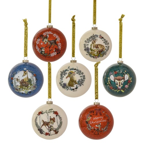 Disney bambi 70mm noël boules - bambi,