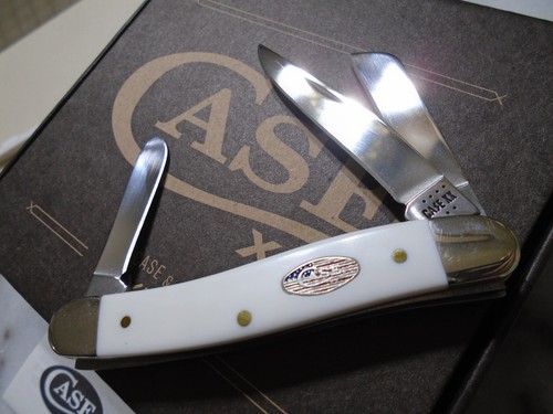 Case white blade stockman - case,