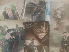 Lot of 18 Antique Couple Theme Postcards.  