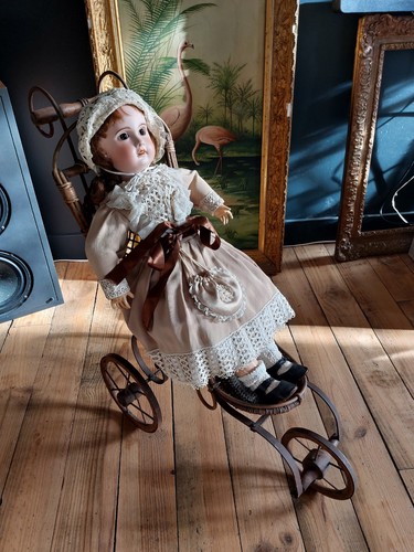 Antique 1900 wood rattan - wood,