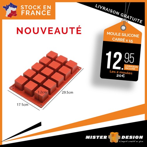 Moules silicone carré - en,