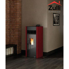 POÊLE À PELLETS BLANC 9 LUX PRO2 CANALISABLE ROUGE