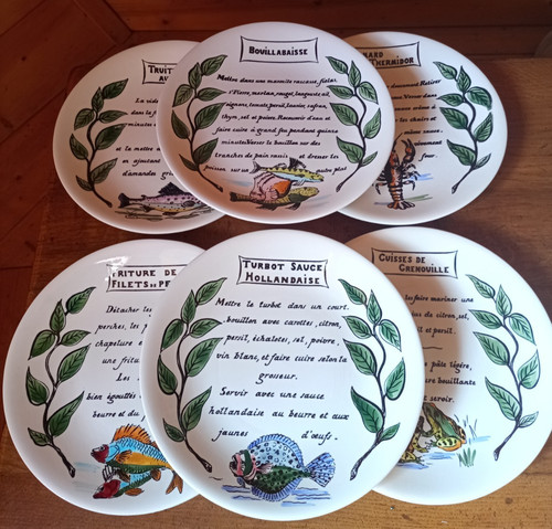 Assiettes poisson en - assiettes, a