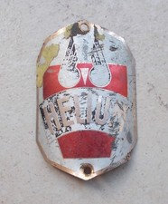 Ancienne plaque de vélo HELIUM France bicyclette bike bicycle headbadge