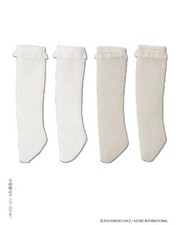 Kinoko Kikipop Planet [Chaussettes À Pois] Un Ensemble Blanc Beige