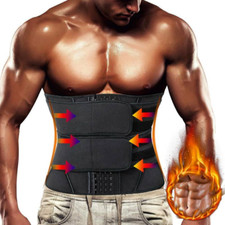 Men Sauna Body Shaper Waist Trainer Weight Loss Sweat Workout GYM Tummy Fat Loss