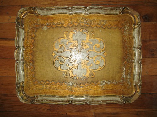 Ancien plateau florentin bois - ancien,