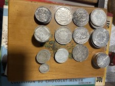 Lot Pièces Argent 10 Francs Hercule 5 Francs Semeuse Écus 1 Franc 100 Francs