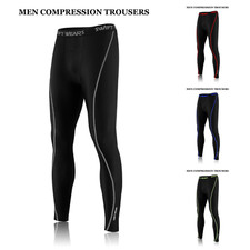 Mens Compression Leggings Gym Sports Training Running Warm Tight Base Layer Pant