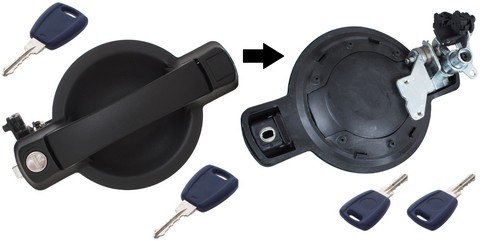 Poignee porte avec - de, serrure