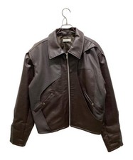 Leather Riders' Blouson Mens Jacket 100% Leather Brown Used