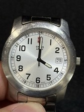 VICTORINOX SWISS ARMY 24972 Field Silver Dial Bracelet Men's Date 38.5mm Watch