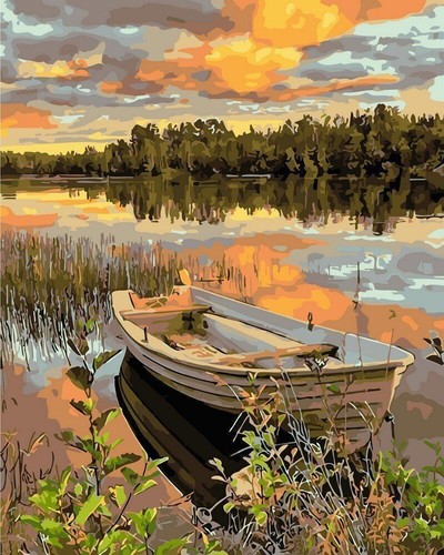 Peinture par numéros bateau