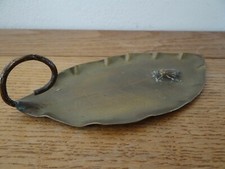 Amazing Empty Copper Leaf Shaped Ashtray Pocket and Hanneton Decor 