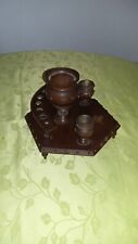OLD SMOKING NECESSITY WOOD MUSIC BOX VINTAGE DECORATION COLLECTION