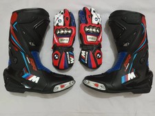 BMW Motorbike Motorcycle Cowhide Leather Racing Boots and Gloves