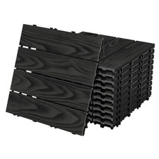 Dalles de terrasse WPC à clic anthracite aspect bois 30x30 cm 44 pièces 4 m²