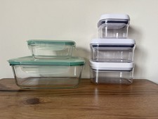 Oxo Pop Containers And Glass Baking Dish’s With Lids
