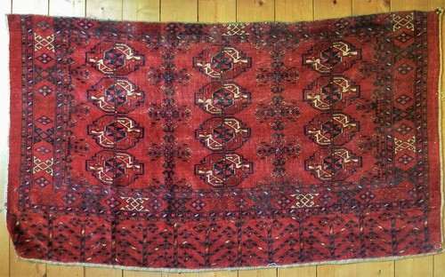 Tapis turkmène ancien chuval - turkmène,
