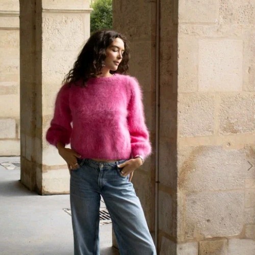 Superbe pull angora raglan - pull,