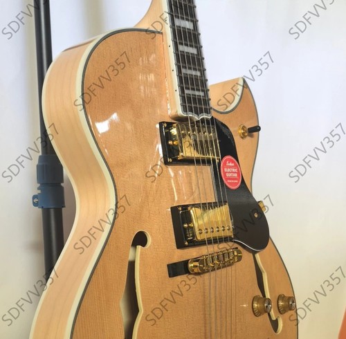 Natural wood archtop hollow - natural,