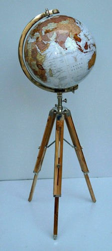 Globe monde sol avec - du, au