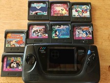 SEGA Game Gear Handheld System - Black Recapped With New Lens And 8 Games!