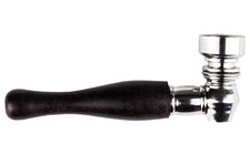 Pipe en bois Pipe en métal 9 cm en noir Pipe à tabac Pipe à vis Fumer