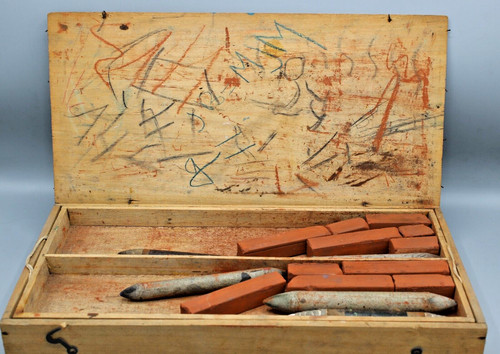 Ancien coffret boite dessin - ancien,