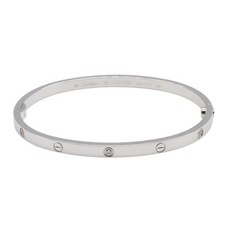 Bracelet CARTIER Love SM 6P Diamond B6047717 18KWG Or Blanc Femme d'occasion