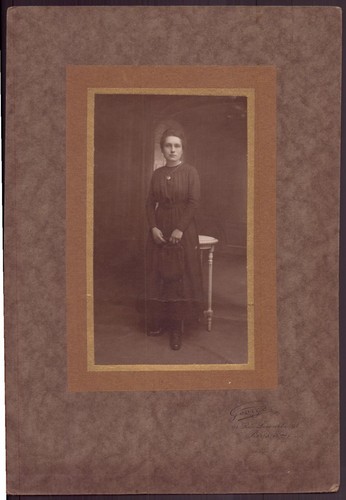 Photo sur carton jeune femme - photo, "