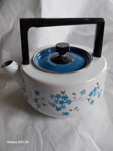 Bouilloire emaillée fleurs - ,