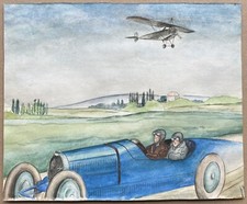 Aquarelle Automobile Voiture